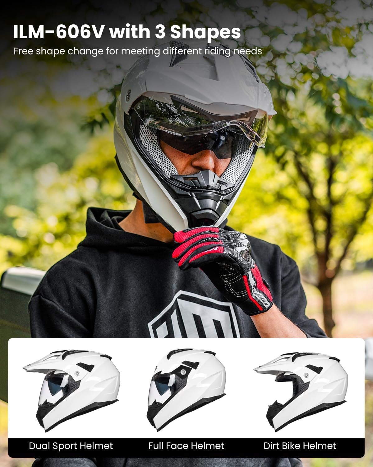 Casque intégral de motocross ECE 22.06 - Gris et Rouge - Taille L - Jusqu'à -34%