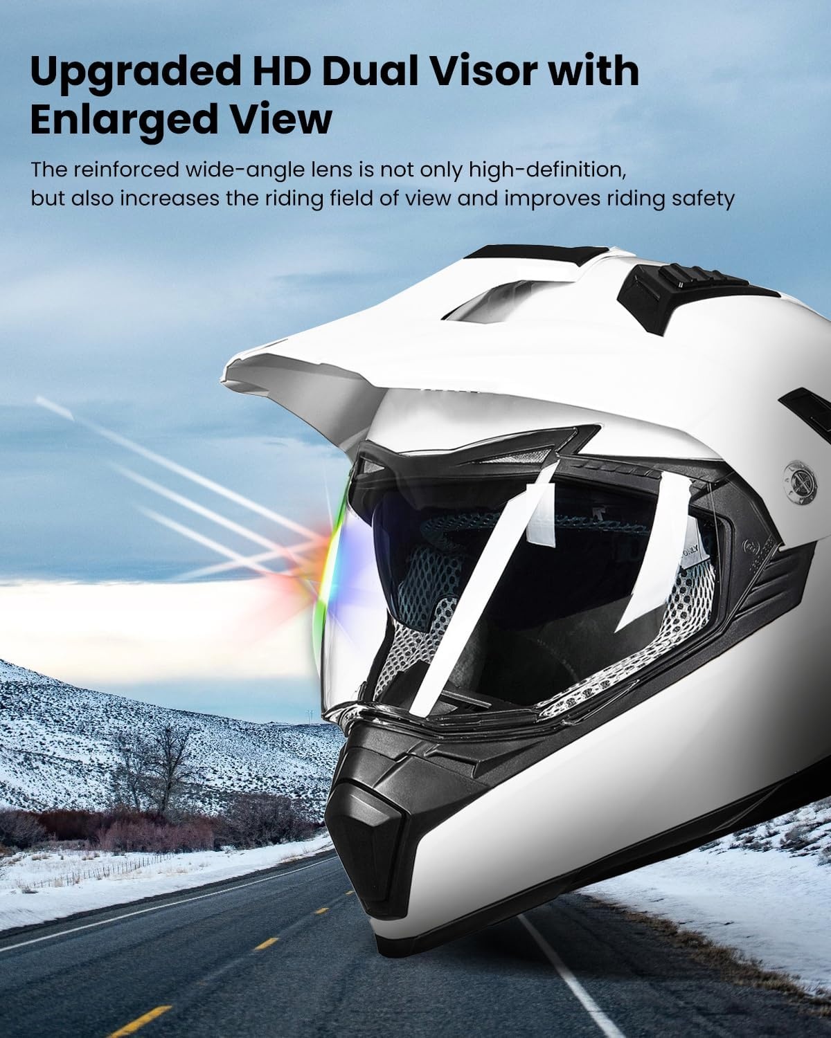 Casque intégral de motocross ECE 22.06 - Gris et Rouge - Taille L - Jusqu'à -34%