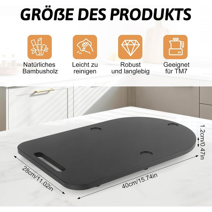 Plateau coulissant pour robot Thermomix TM7 - Bois noir - Jusqu'à -32%
