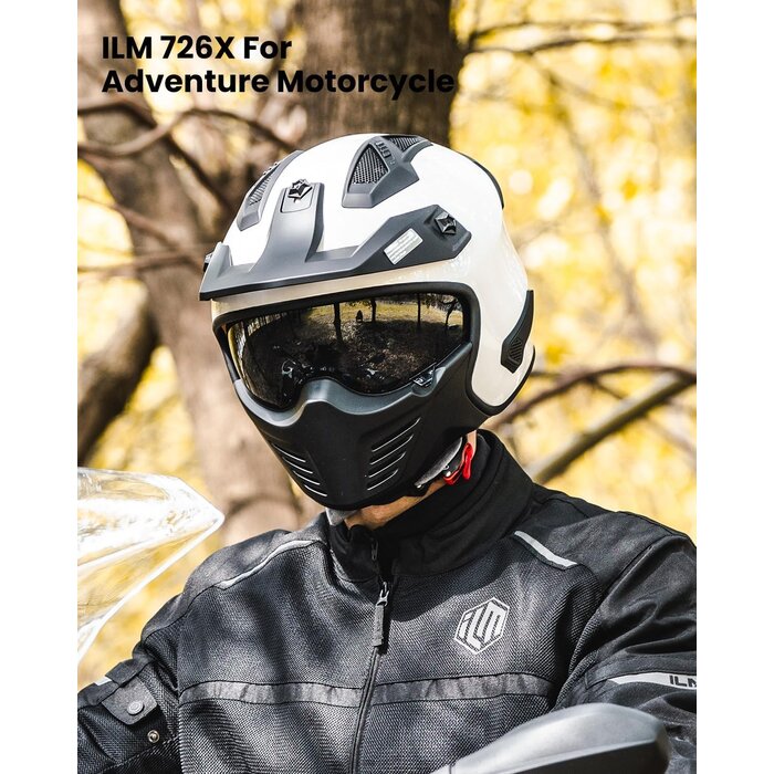 Casque Moto Jet Vintage Blanc Mentonnière Amovible - Jusqu'à 63% de remise