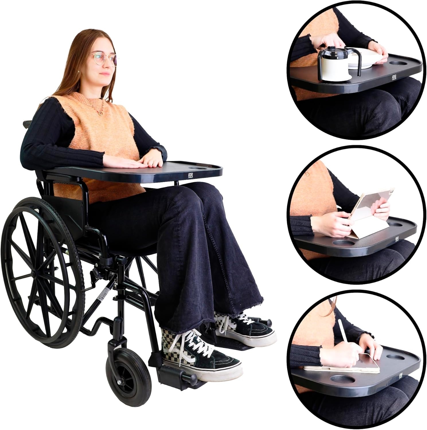 Tablette universelle pour fauteuil roulant - Jusqu'à 32% de remise