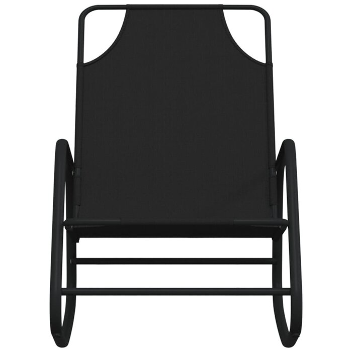 Lot de 2 chaises longues à bascule noires - Jusqu'à -34% de remise