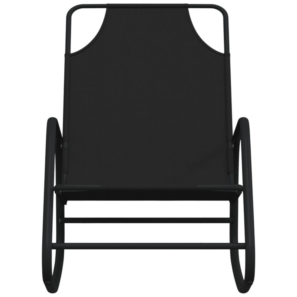Lot de 2 chaises longues à bascule noires - Jusqu'à -34% de remise