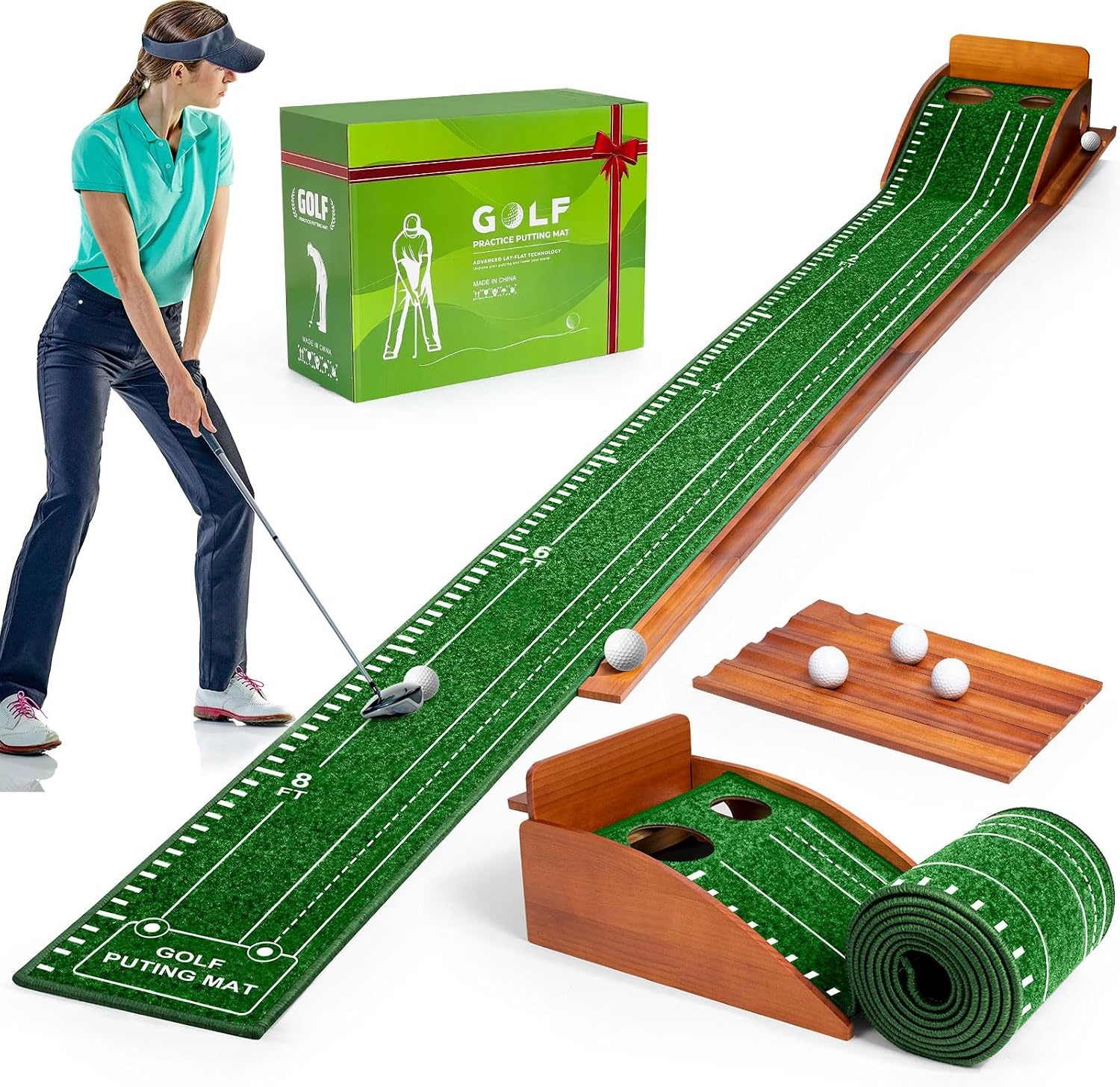 Tapis de Putting de Golf avec Retour Automatique - Jusqu'à 34% de remise