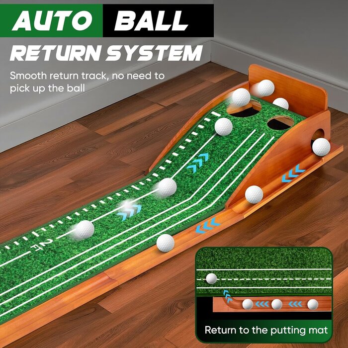 Tapis de Putting de Golf avec Retour Automatique - Jusqu'à 34% de remise