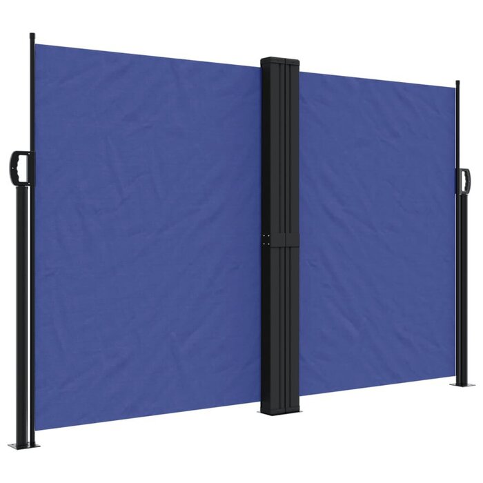 Paravent rétractable 160 x 600 cm bleu - Jusqu'à 34% de remise