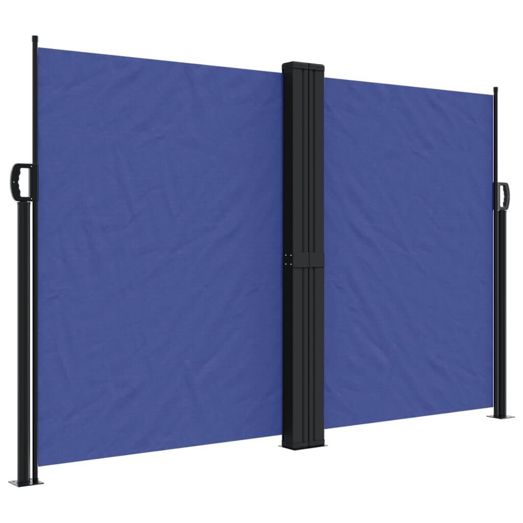 Paravent rétractable 160 x 600 cm bleu - Jusqu'à 34% de remise