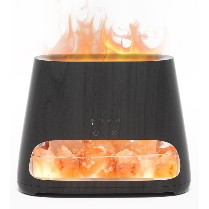 Diffuseur d'huiles essentielles & lampe à sel effet flamme - Jusqu'à -32%