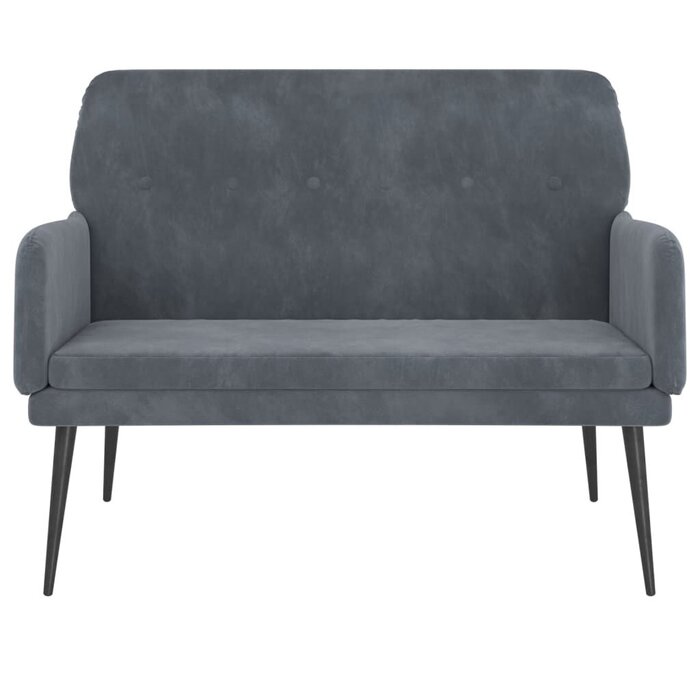 Banquette velours gris foncé - Style élégant - Jusqu'à 35% de réduction