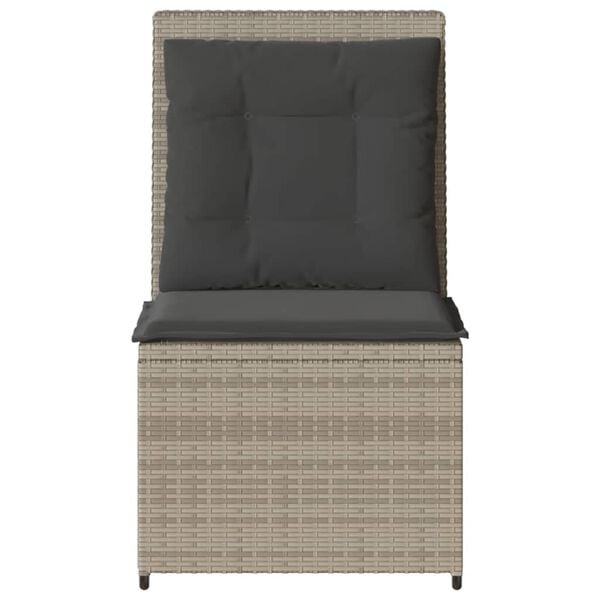 Vidaxl Banc de jardin inclinable en résine tressée gris - Jusqu'à -61%