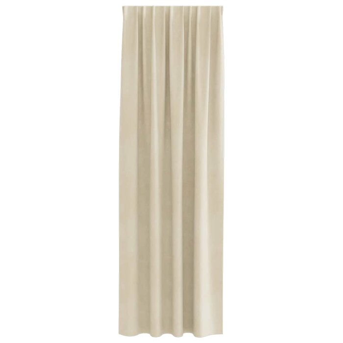Lot de 2 rideaux occultants velours crème 140x260cm - Jusqu'à 32% de remise