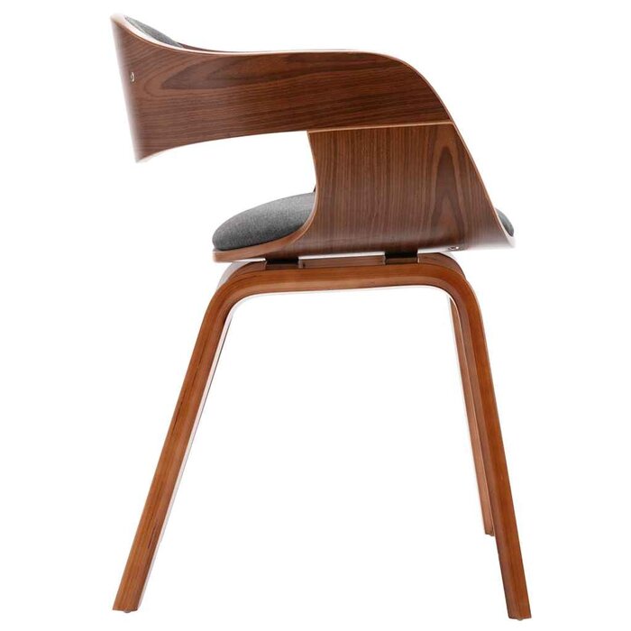 Lot de 2 chaises bois courbé et tissu gris - Jusqu'à -35% d'économie
