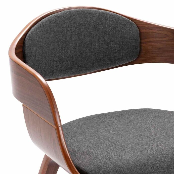 Lot de 2 chaises bois courbé et tissu gris - Jusqu'à -35% d'économie
