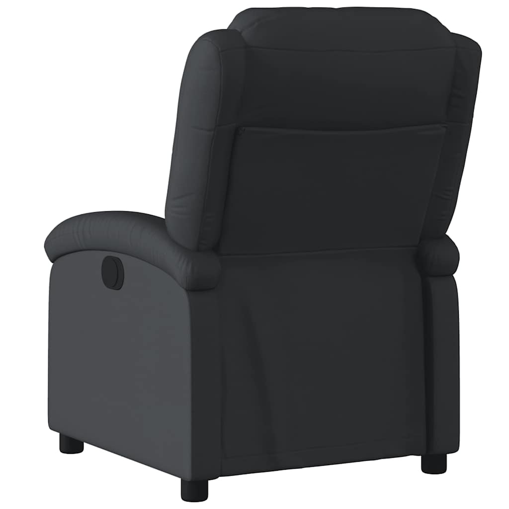 Fauteuil inclinable en cuir véritable noir - Jusqu'à -35%