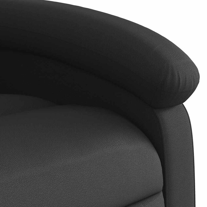 Fauteuil inclinable en cuir véritable noir - Jusqu'à -35%