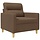 Fauteuil de salon 60 cm tissu marron - Jusqu'à 35% de remise