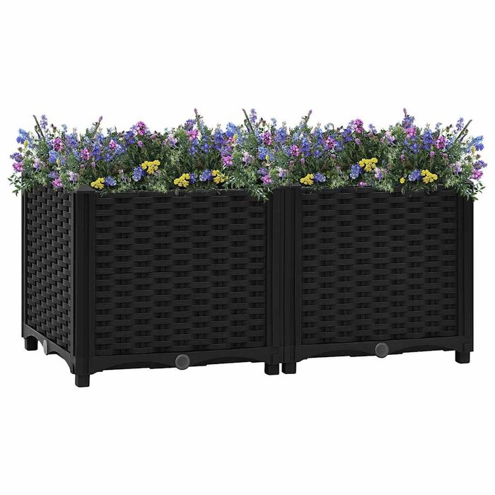 Bac à plantes surélevé 80x40cm - Noir - Jusqu'à -33%