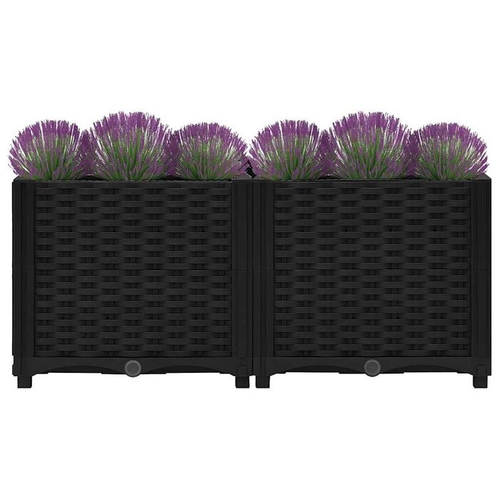Bac à plantes surélevé 80x40cm - Noir - Jusqu'à -33%