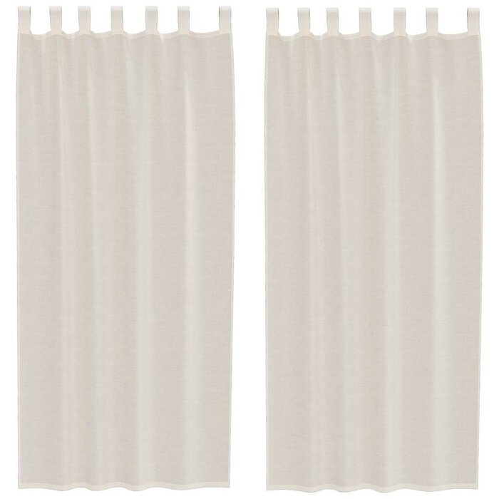 Lot de 2 rideaux voile crème 140x245 cm - Jusqu'à -26%