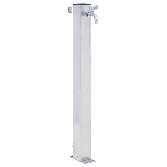 Borne fontaine de jardin carrée 80 cm en inox - Jusqu'à -32% sur l'outlet