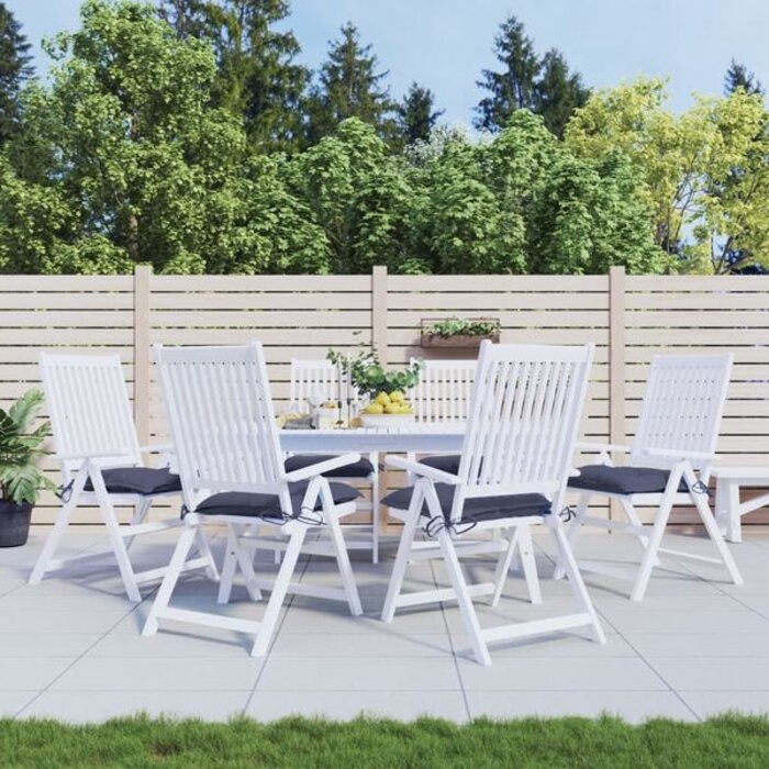 Lot de 6 coussins de chaise 40x40cm - Bleu marine - Jusqu'à -32%
