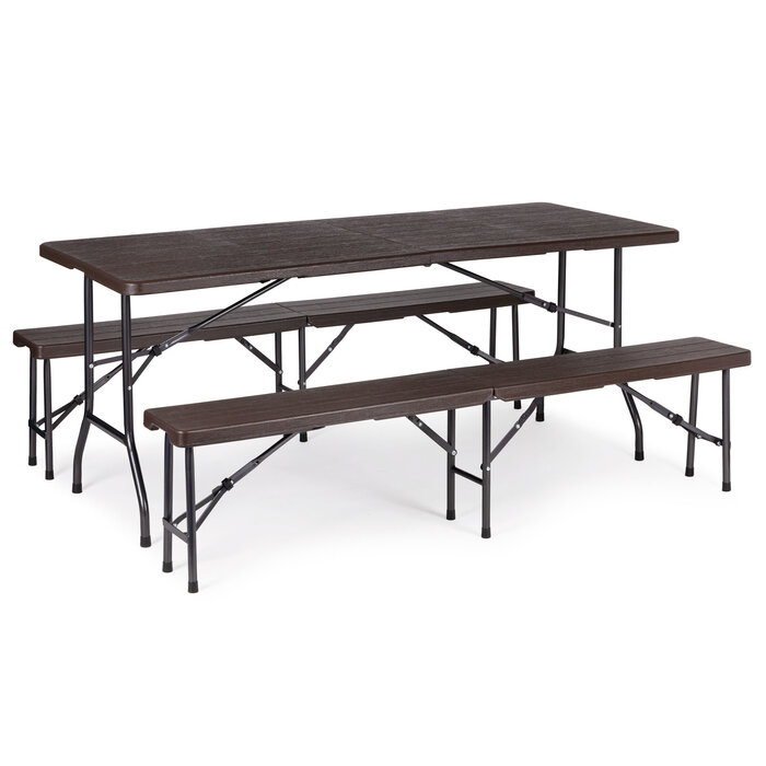 Ensemble table et bancs de camping 8 personnes - Jusqu'à -40%