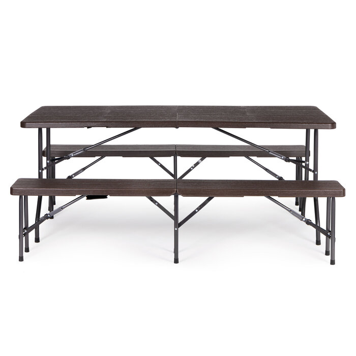 Ensemble table et bancs de camping 8 personnes - Jusqu'à -40%