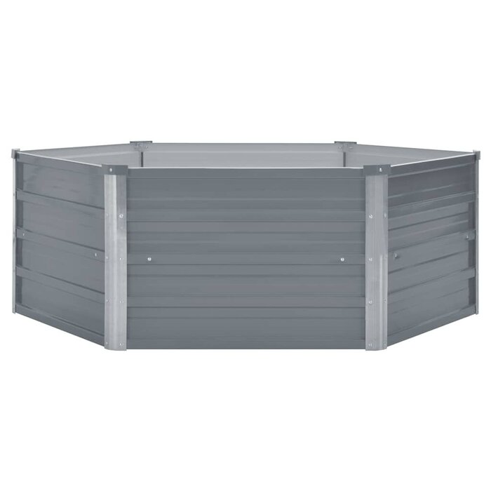 Jardinière surélevée hexagonale en acier gris - Jusqu'à 32% de remise