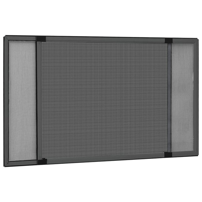 Moustiquaire extensible 75-143x50cm, alu anthracite - Jusqu'à 31% de remise