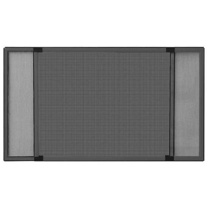 Moustiquaire extensible 75-143x50cm, alu anthracite - Jusqu'à 31% de remise