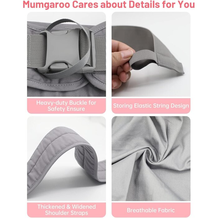 Porte-bébé ergonomique réglable - Gris - Jusqu'à 30% de remise