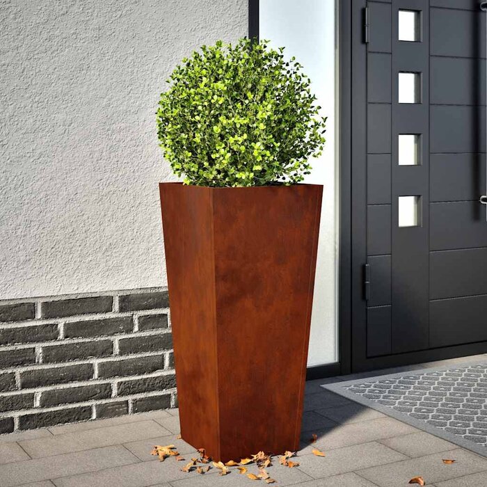 Lot de 2 jardinières en acier corten 35x35x75 cm - Jusqu'à -34%