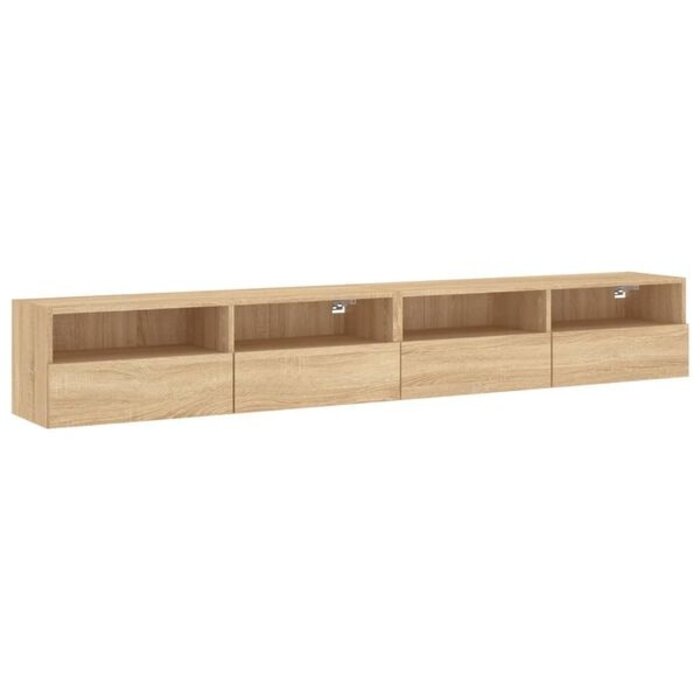 Lot de 2 meubles TV suspendus chêne Sonoma - Jusqu'à 34% de remise
