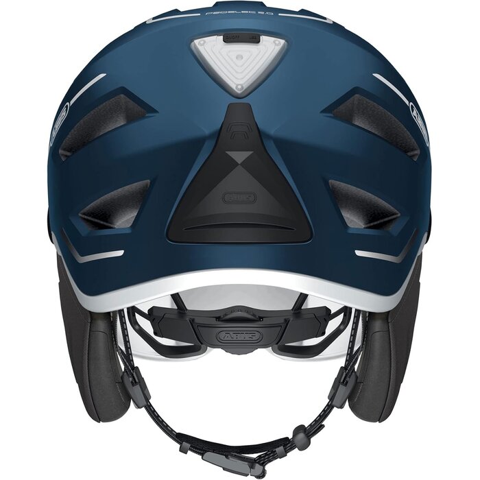 Casque vélo électrique à visière et LED - Bleu mat - Jusqu'à 30% de réduction