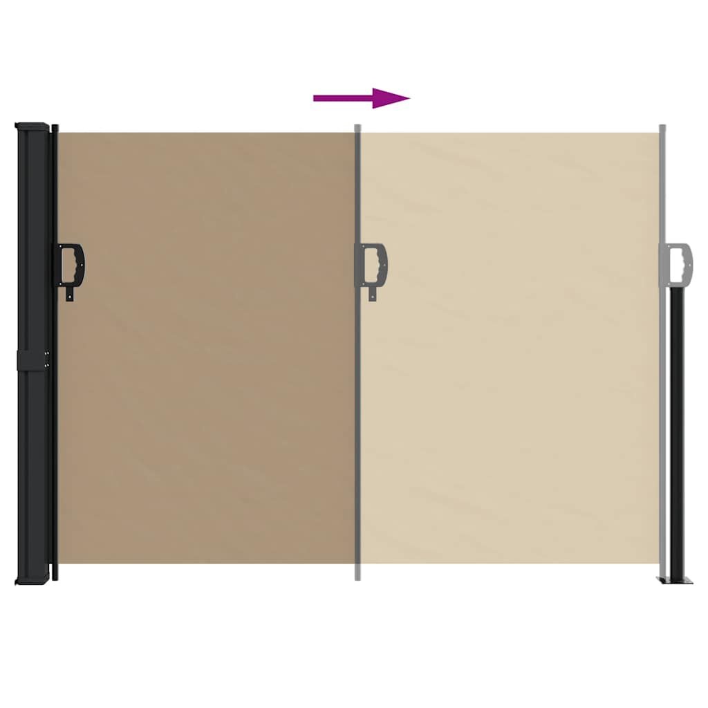 Paravent rétractable taupe 140x500 cm - Jusqu'à 34% de remise