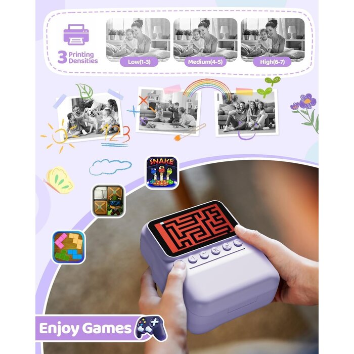 Appareil photo instantané enfant 48MP - Violet - Jusqu'à -28% de remise