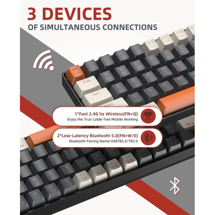 Clavier mécanique gaming 60% compact - Milkshake - Jusqu'à 33% de remise