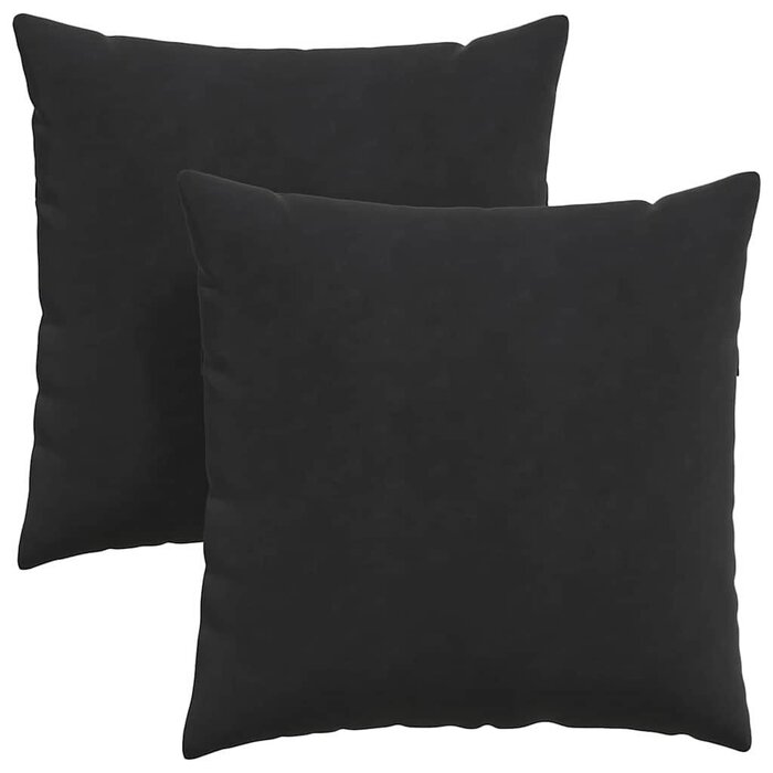 Lot de 2 coussins noirs 60x60 cm - Jusqu'à 32% de remise