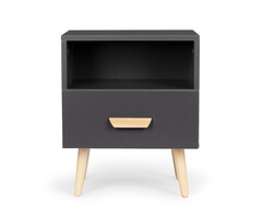 Viking Choice Table de chevet grise 1 tiroir - Jusqu'à -58% sur votre achat