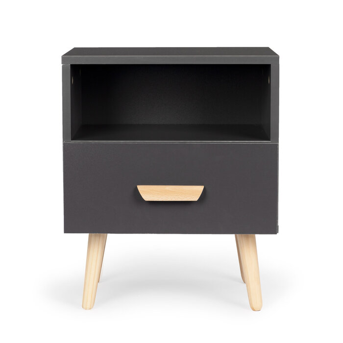 Viking Choice Table de chevet grise 1 tiroir - Jusqu'à -61% sur votre décoration
