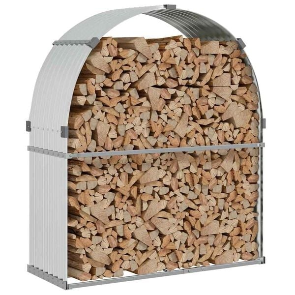 Abri pour bois de chauffage 120x45x140 cm en acier - Jusqu'à -32%