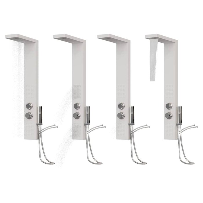 Panneau de douche multifonction aluminium blanc - Jusqu'à 35% de réduction