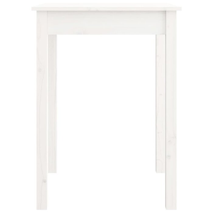 Table à manger carrée en pin massif blanc - Jusqu'à -34% de réduction