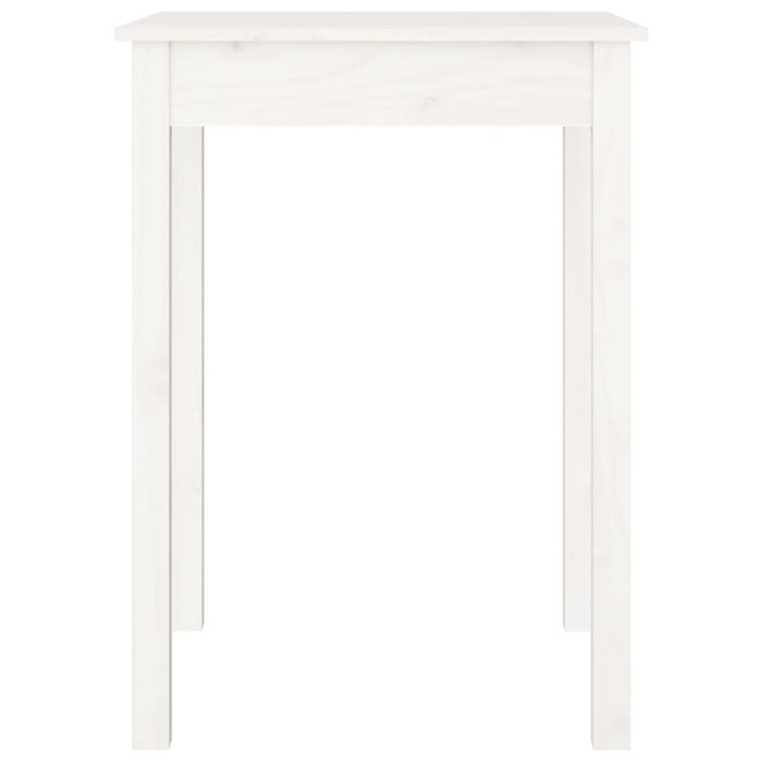 Table à manger carrée en pin massif blanc - Jusqu'à -34% de réduction