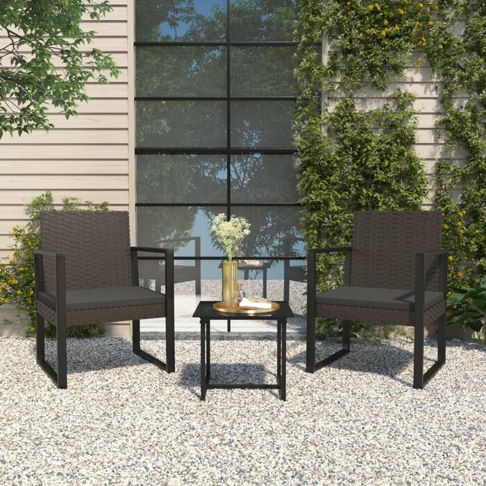 Vidaxl Chaise de jardin en rotin noir avec coussin - Jusqu'à 67% de remise
