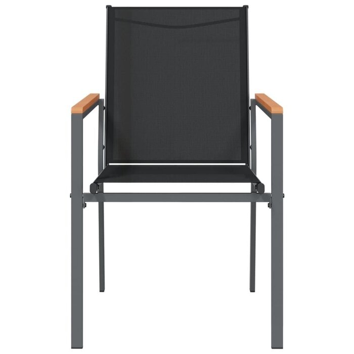 Lot de 2 chaises de jardin élégantes - Noir - Jusqu'à -34%