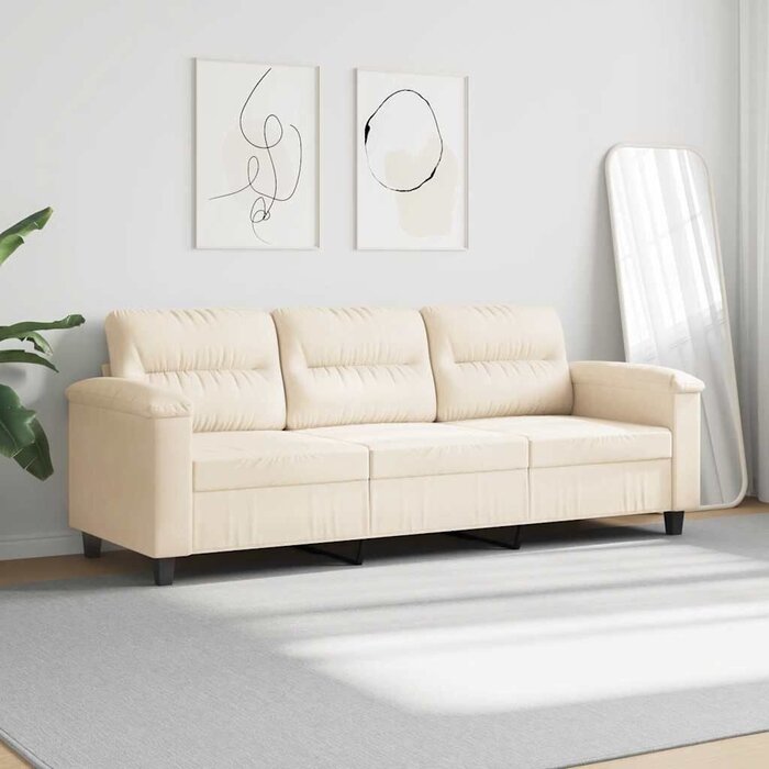 Canapé 3 places 180 cm beige - Jusqu'à -35% sur votre salon