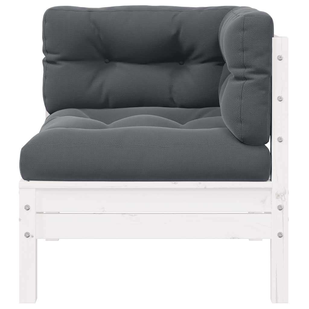 Vidaxl Banc de jardin 2 places en bois massif - Blanc - Jusqu'à -61%