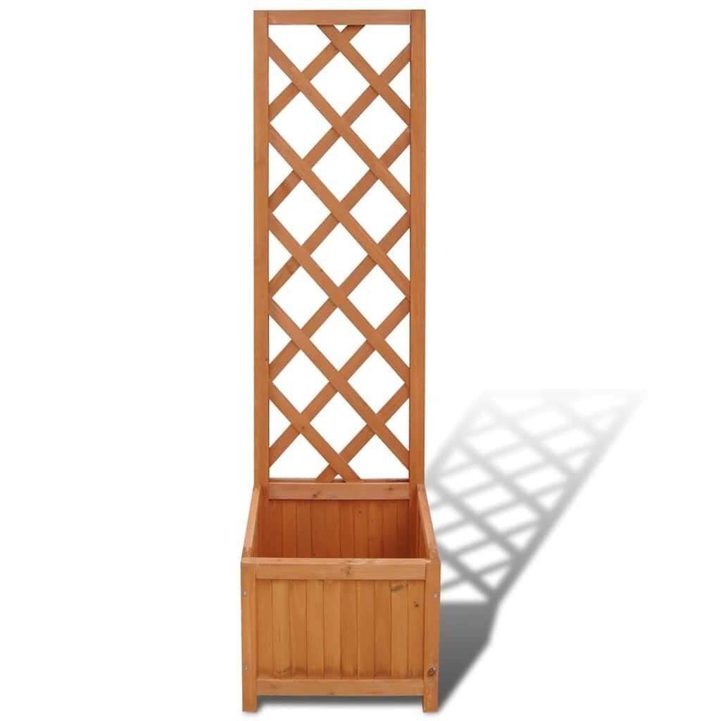 Jardinière en bois avec treillis 40x30x135 cm - Jusqu'à -33% sur l'outlet