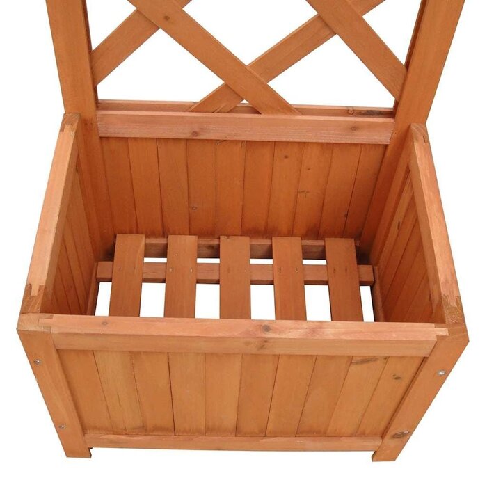 Jardinière en bois avec treillis 40x30x135 cm - Jusqu'à -33% sur l'outlet